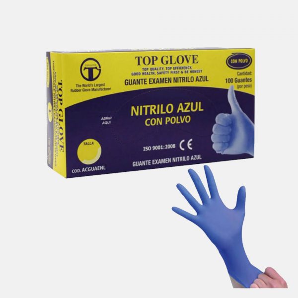 GUANTES NITRILO AZUL